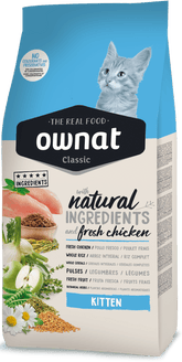 OWNAT Aliment Sec pour Chat CLASSIQUE KITTEN RICHE EN POULET